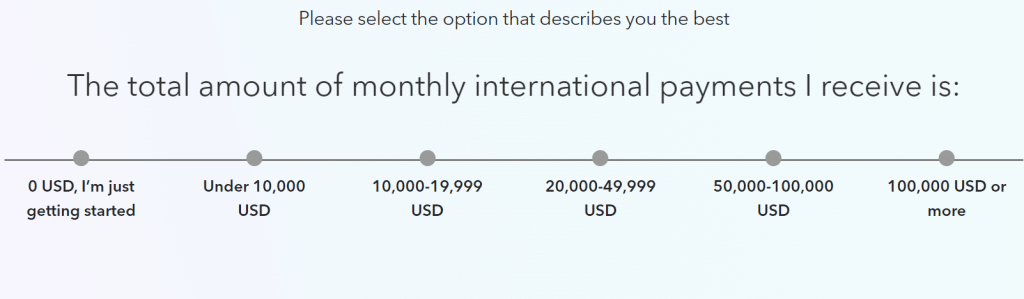 Payoneer International payment estimate